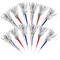 7 1/2" Patriotic Red, White & Blue Fringe Horn with Silver Fringe 12 Pc.